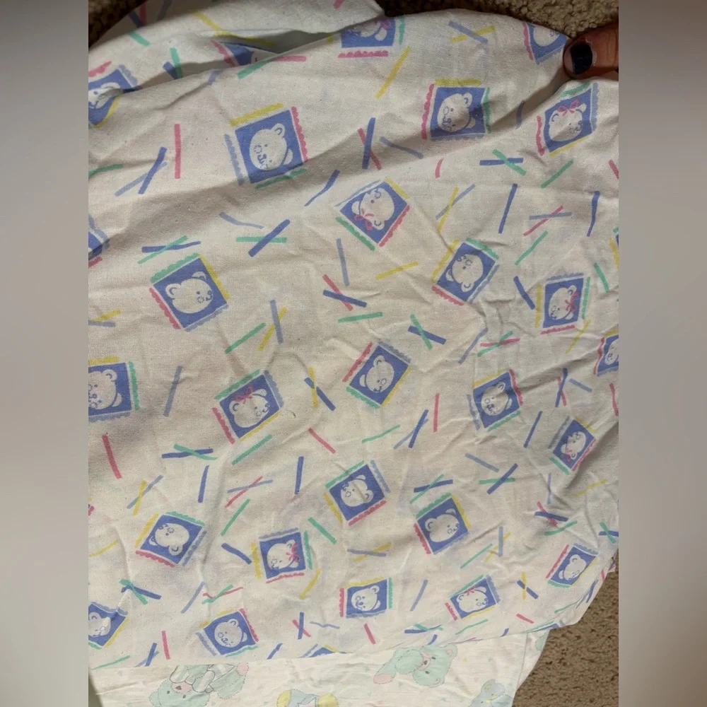 Vintage set of 4 fitted crib sheets